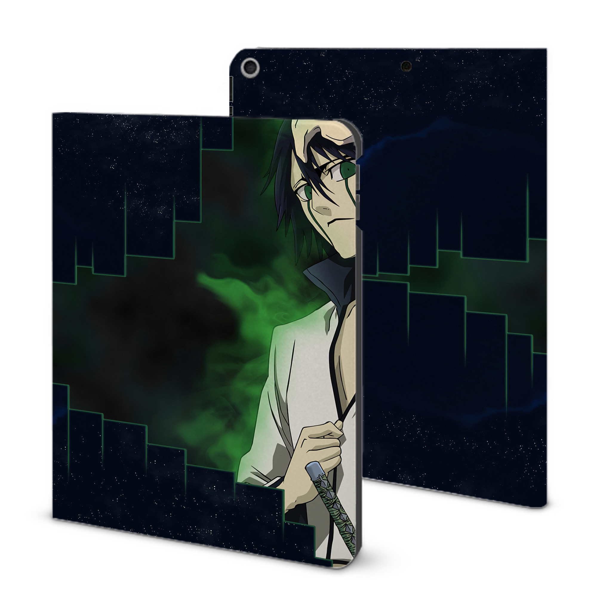 （画像用） ブリーチ BLEACH IPad ケース ブック型 PUレザー TPU 耐衝撃 軽量 薄型 ペン収納なし 全面保護 IPad 各モデル対応